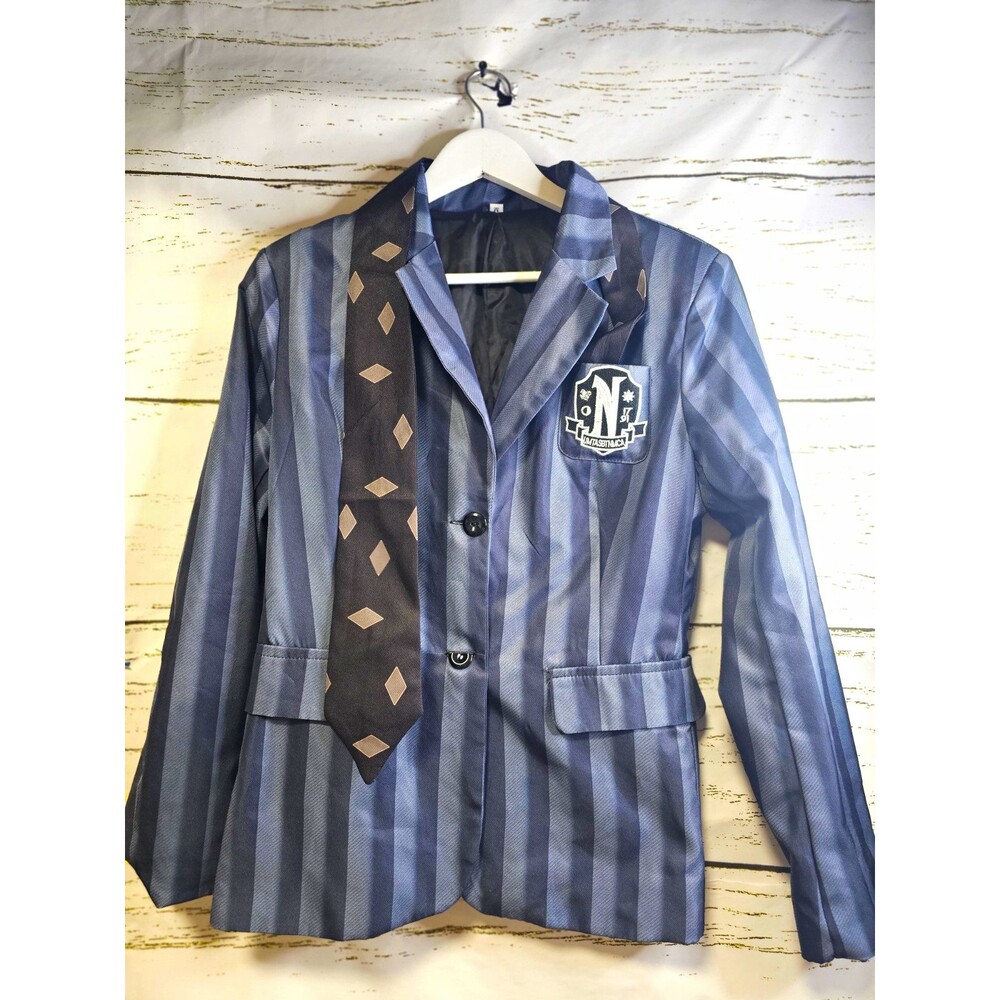 Wednesday Nevermore Academy Blazer Tie Costume Size M Teen Junior Netflix